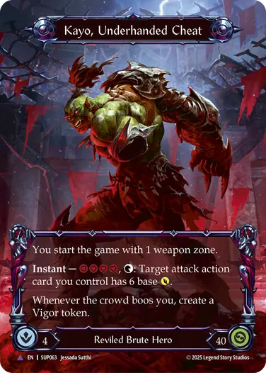 Kayo, Underhanded Cheat