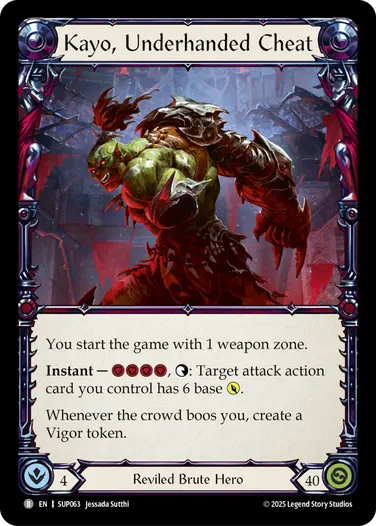 Kayo, Underhanded Cheat